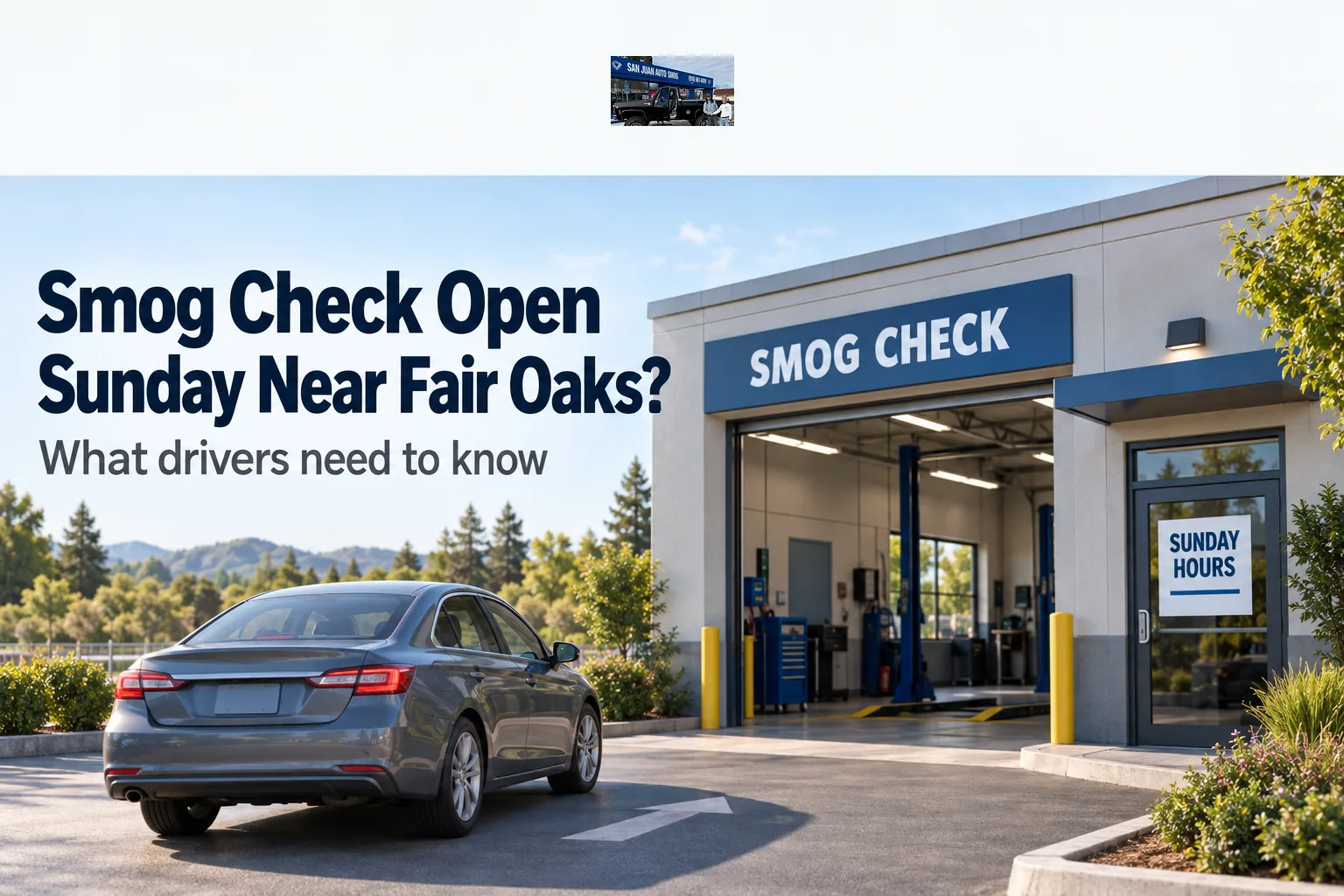 Smog Check Open on Sunday Near Fair Oaks: What to Know