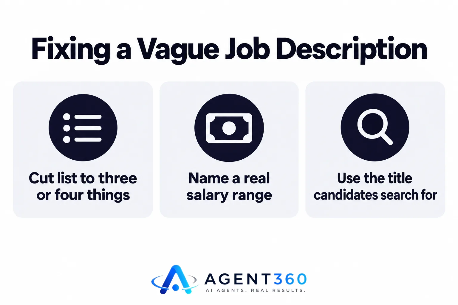 An illustration of a job description being edited down with a red pen, circling the salary range.