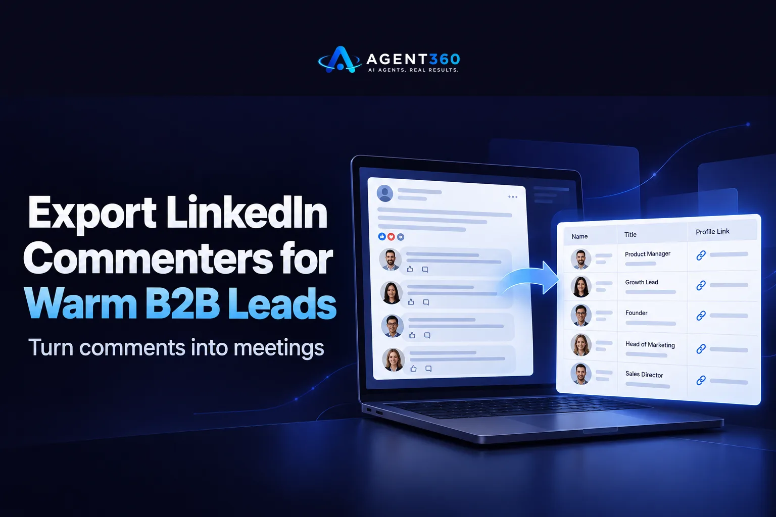 Export LinkedIn Post Commenters for Warm B2B Leads